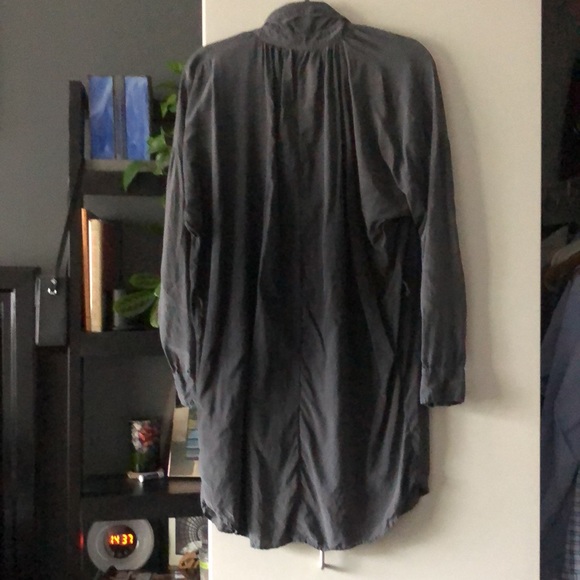 Gypsy 05 Silk Tunic Dress in Botanical gray ombré - Picture 5 of 8